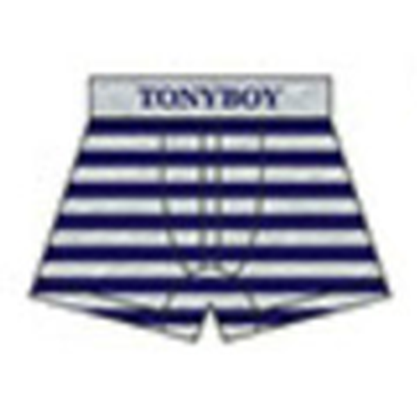 Boxer Tony Boy Gris avec Rayures bleues