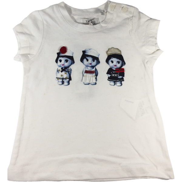 T-shirt Blanc IKKS - imprimé poupées