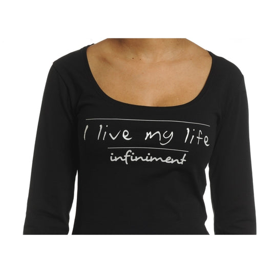 T-shirt manches longues "I live my life infiniment"