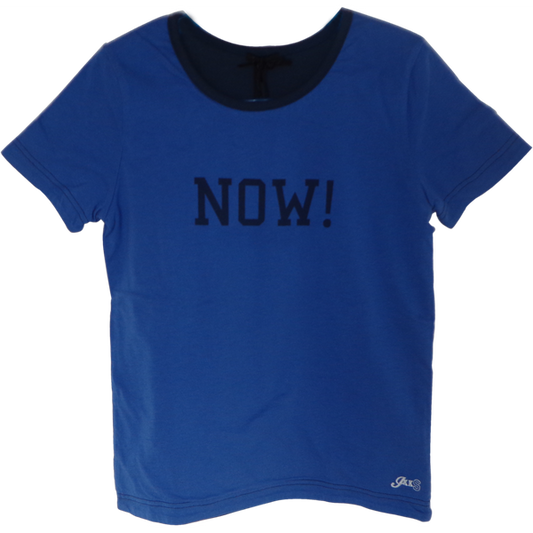 T-shirt IKKS Bleu "NOW"
